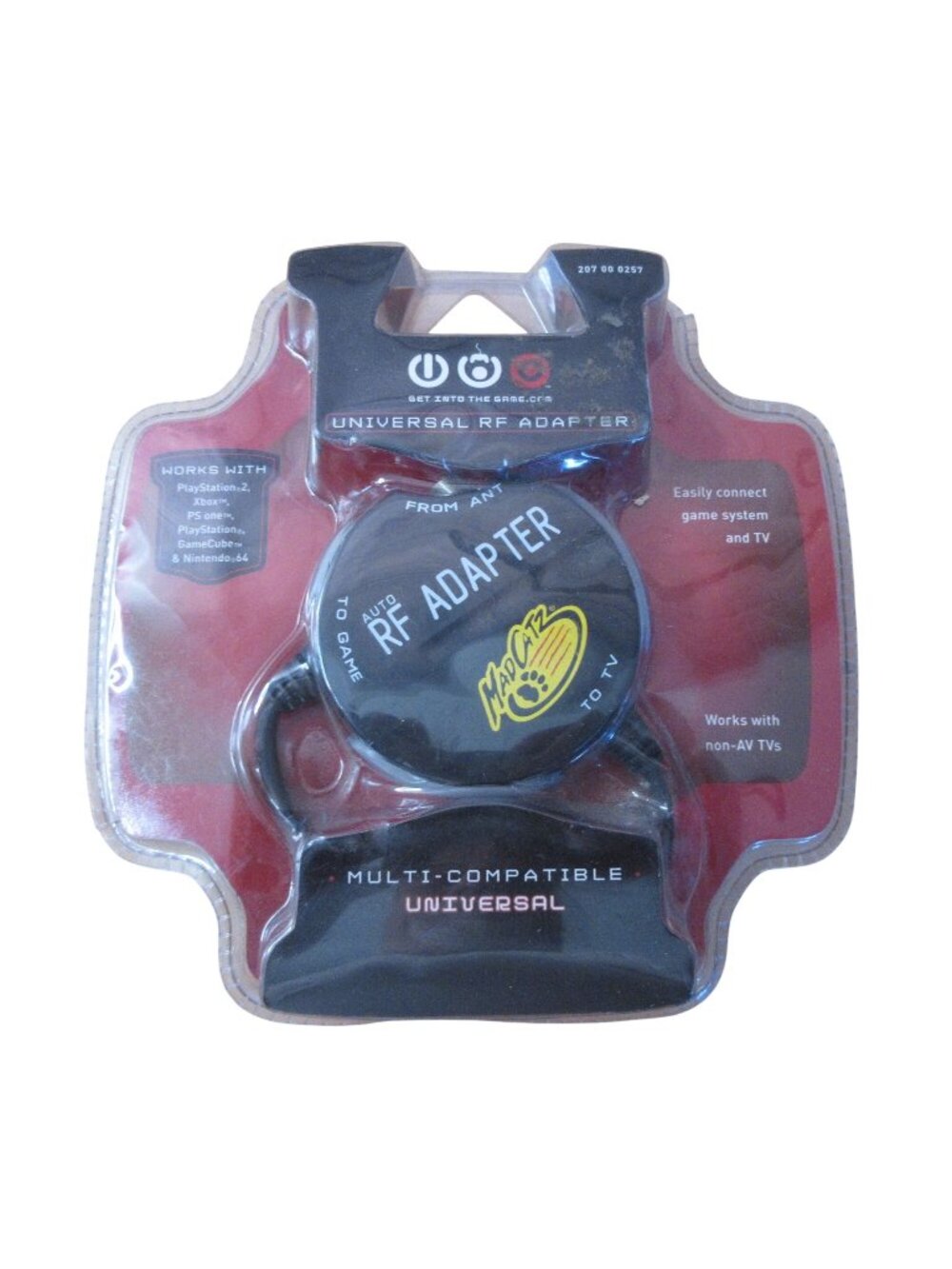 Mad Catz Universal RF Adapter For Xbox PlayStation PS One PS2 Gamecube N64 NEW